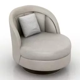 Round Armchair Ashely 3d model