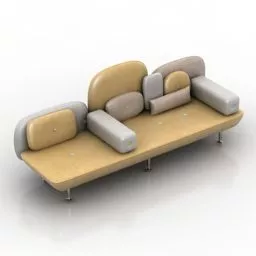 L Sofa Upholstery 3d model