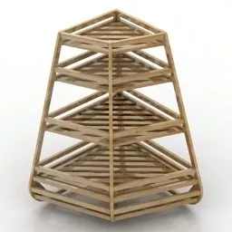 Single Shelf Rack 3d model