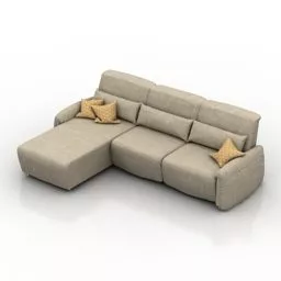 Two Sofa Fabric Texture 3d model