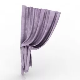 Purple Curtain Fabric 3d model