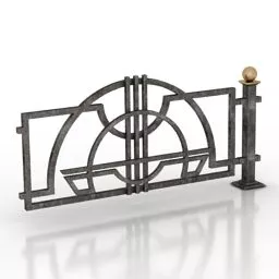 Gate Fence Steel 3d model