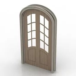 Curved Top Door 3d model