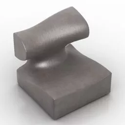 Leather Seat Sculpture Shape 3d model