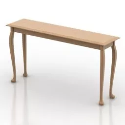 Modern Art Table Curved Edge 3d model