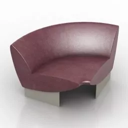 Two Seats Sofa Fauteuil 3d model