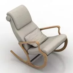 Chair Curved Back 3d model