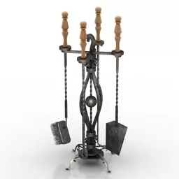 Fireplace Accessories Set 3d model