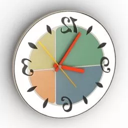 Wall Clock Rainbow Texture 3d model