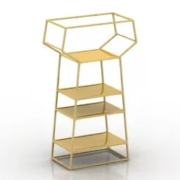 Yellow Steel Rack 3d model