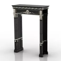 Black Stone Portal Door 3d model