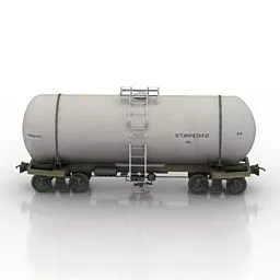 Wagon Tank Cointainer 3d model