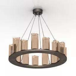 Table Lamp Brass Frame 3d model