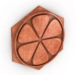 Decorative Panel Orange Shaped 3d model