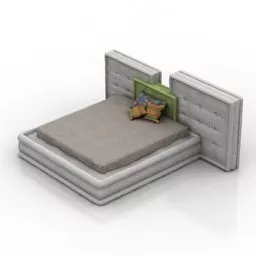 Double Bed Mahjong Shape 3d model
