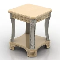 The Rattan Bedside Table 3d model