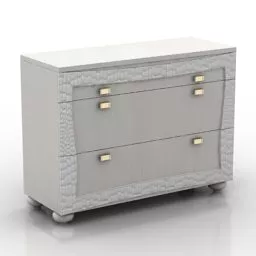 Modern Locker Nightstand 3d model