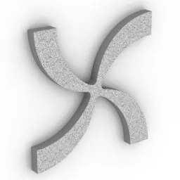 Wall Panel Boomerang 3d model