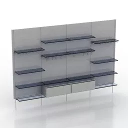 Rack Shelf Market Furniture 3d model