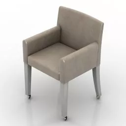Coffee Armchair Upholstered 3d model