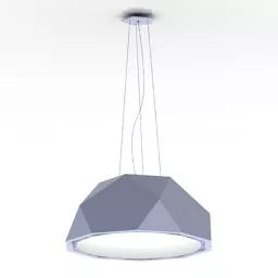 Ceiling Lamp With Retro Hanging Glass Shade 3d model
