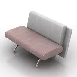 Old Settee Sofa Furniture 3d model