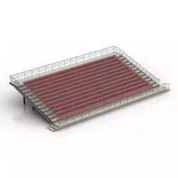 Tribune Bench Park Sport Building 3d model