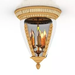 Ceiling Lamp Fallen Rings Shade 3d model