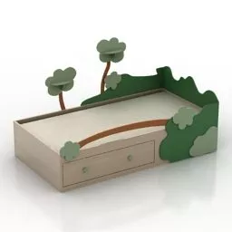 Simple Platform Flat Bed 3d model