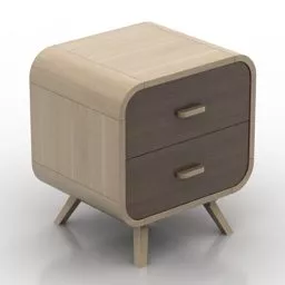Modern Locker Nightstand 3d model