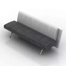Pink Upholstered Sofa Smooth Shape 3d model
