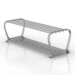 Simple Horizontal Tv Rack 3d model