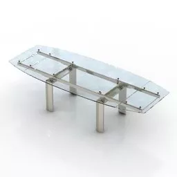 Conference Glass Table Montecarlo 3d model