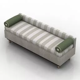 Curved Bench Sofa Monte 3d model