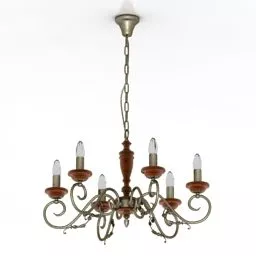 Ceiling Luster Lamp Candle Lighting 3d model
