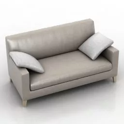 Wire Mesh Sofa With Upholstered Seats And Cushion 3d model