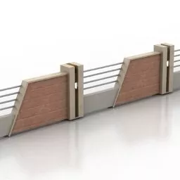 Brick Fence 3d model