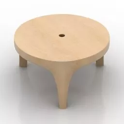 Kid Low Table Wooden 3d model