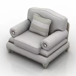 Pillow Grey Textile 3d model