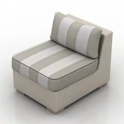 Armchair Poltrona Strip Pattern 3d model
