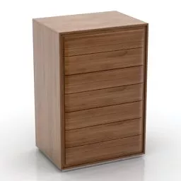 Pink Locker With Drawers 3d model