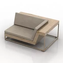 Chinese Upholstered Sofa With Rug 3d model