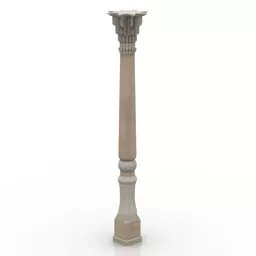 Ancient Column Asian 3d model