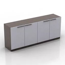 Simple Side Locker Office Furniture 3d model
