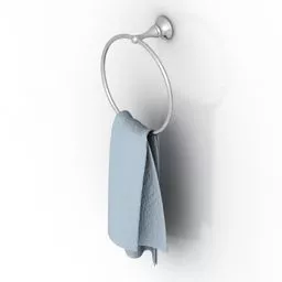 Towel With Steel Hanger 3d model