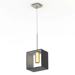 Chinese Carved Square Lamp 3d model