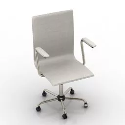 Simple Office Wheels Armchair 3d model