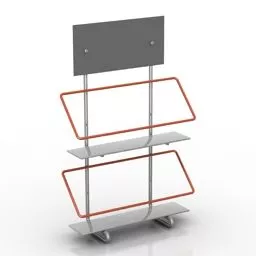 Simple Horizontal Tv Rack 3d model