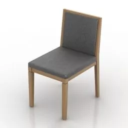 Vintage Upholstered Armchair Wood Case 3d model