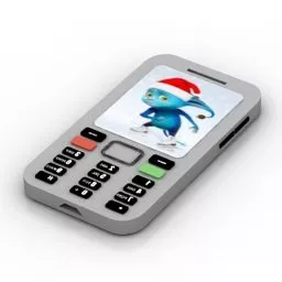 Mobile Phone With Keyboard 3d model